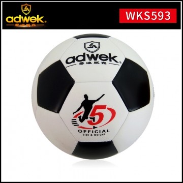 厂家直销 爱迪威克5号足球 校园体育用品标准黑白训练足球WKS593